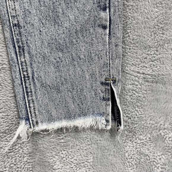 Kancan Skinny‎ Jeans 0/23 Mid Rise Distressed Light Wash Open Raw Hem - Picture 11 of 12